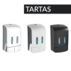 Dvoukomorový dávkovač mýdla a dezinfekce TARTAS, 960 ml, chrom