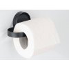 Černý držák na toaletní papír PAVIA, Static-Loc, nástěnný