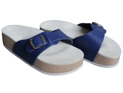 Korkové pantofle, korkáče - barva modrá