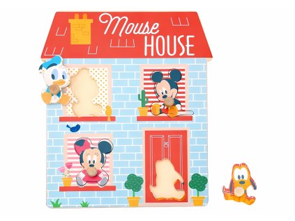 Derrson Disney Dřevěné puzzle Domeček pro nejmenší
