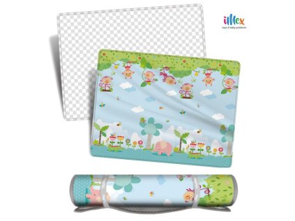 iMex Hrací oboustranná podložka 2cm Jungle Premium