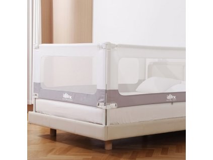 iMex zábrana na postel SMART 160 cm bílo-šedá