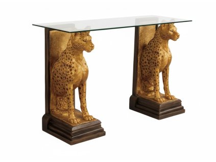 Swedörn Zlatý konzolový stůl s gepardy Royal Egypt