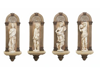 Swedörn Set 4 nástěnných sošek Pařížské víly