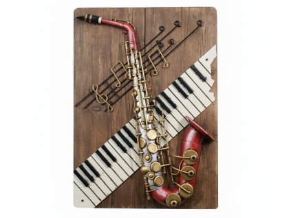 Swedörn 3D panel Svět hudby se saxofonem