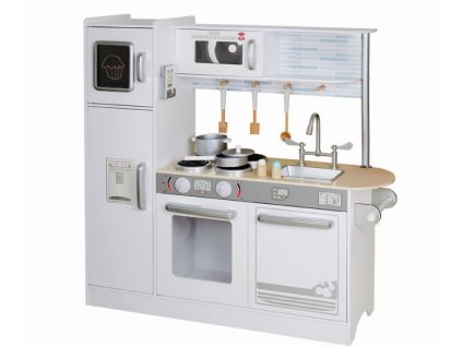 Derrson XXL dřevěná kuchyňka bílo-šedá W5285