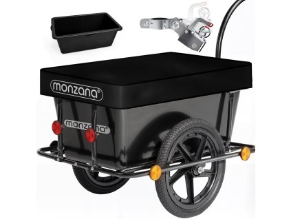 Monzana Přívěs na kolo 90 litrů včetně spojky, černý, 101987