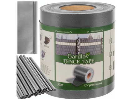 Gardlov Stínicí plotová folie 19cmx35m PREMIUM s klipsy, šedá 23704