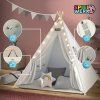 Spielwerk Dětský stan Teepee bílo-šedý 160x120x120cm
