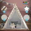 Spielwerk Dětský stan Teepee bílo-šedý 160x120x120cm