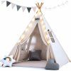 Spielwerk Dětský stan Teepee bílo-šedý 160x120x120cm