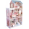 Derrson Dřevěný domeček pro panenky Floral Village s osvětlením