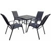Crossheim C25010 Zahradní set Richmond, stůl + 4 ks židle černý