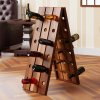 Casaria Skládací stojan na víno ve stylovém designu - 35 lahví, hnědý, 105587
