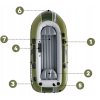 Intex 66333 Nafukovací člun Seahawk 3 Set - 295 cm x 137 cm x 43 cm