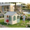 Doloni Dětský zahradní domeček šedo-bílo-zelený XL