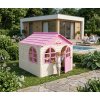 Doloni Dětský zahradní domeček šedo-bílo-růžový XL
