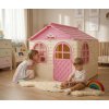 Doloni Dětský zahradní domeček šedo-bílo-růžový XL