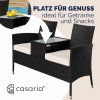 Casaria 106763 polyratanová lavice Jack Jill černá krémová