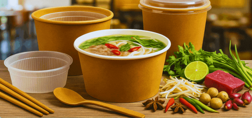 ⭐Phở ngon hơn khi dùng với bát giấy chất lượng – vì sao?⭐