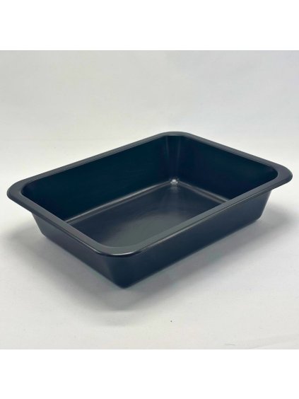 Plastová zatavovací miska jednodílná černá PP 227x178x50 mm 10 bal x 50 ks size