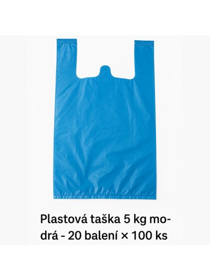 Plastová taška 5 kg modrá 20 balení x 100 ks