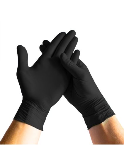 Rukavice nitrilové nepudrované černé, velikost M – 10 bal x 100 ks