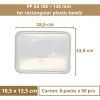 Víčko PP 185×135 mm pro hranaté plastové misky – 8 bal x 50 ks size