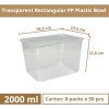 1033 1 plastova miska hranata pp na salat 2000 ml 8 bal x 50 ks size