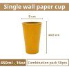 Kelímek papírový hnědý kraft 450 ml (16 oz) – 20 bal x 50 ks size