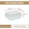XPS menubox 1dílný 185×145×80 mm 4 bal × 100 ks size