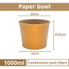 Miska papírová hnědá na polévku 1000ml size