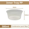 Vnitřní podnos PP 580ml pro polévkové misky O140mm size