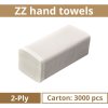 Ručníky papírové ZZ bílé 230x210mm 20 bal x 150 ks size