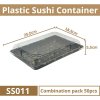 Miska na sushi s víčkem PET 256x185x55mm size