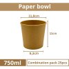 Miska papírová hnědá na polévku 750ml 20 bal x 25 ks size