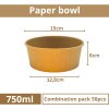 Miska papírová hnědá na salát 750ml size
