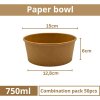 Miska papírová hnědá na salát 750ml size