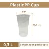 Plastový kelímek PP 0,3 L transparentní 50 bal x 50 ks size