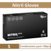 Rukavice nitrilové nepudrované černé, velikost S – 10 bal x 100 ks rozměr