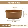 Miska papírová hnědá na salát 1300ml size
