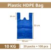 Plastová taška 10 kg modrá 20 balení x 100 ks size