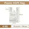 Plastová taška 4 kg bílá 10 balení x 200 ks size
