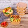 897 2 misky papirove hnede ctvercove na salat