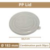 Víčko PP na salátovou misku O183mm 6 bal x 50 ks size