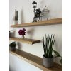 Oak Shelves (Board edge Natural, Board finish Dark, Size 140)