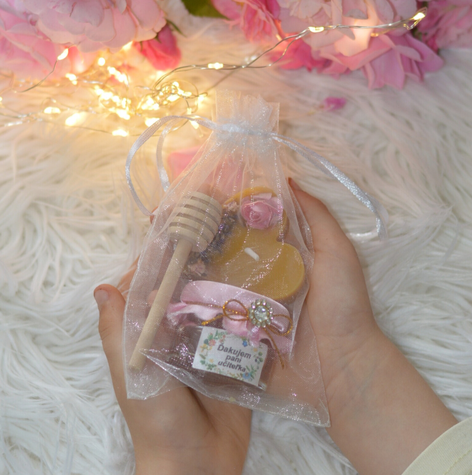 Darčekové vrecúško pre pani učiteľku