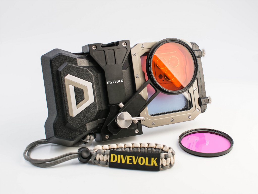 DIVEVOLK SeaTouch 4 Max Underwater Housing Ffilter Kit for iPhone and most Android smartphone, dive housing