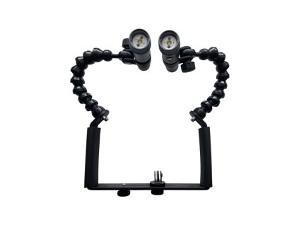 GoPro set "double," including lights and adapter