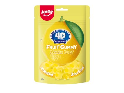 Amos 4D Gummy Fruit 65 g Lemon